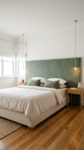 18 Bedroom Paint Colors Sage Green Warm Linen Sanctuary 12 12. Add a Sage Green Headboard as the Only Color Element
