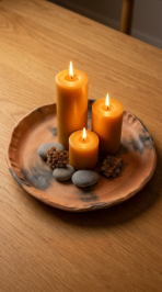 16 Table Candle Decor Earthy Pillar Cluster Clay Tray 12 12. Build a Kitchen Island Earthy Candle Tray Station