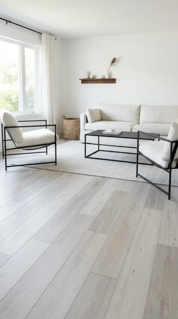 25 Affordable Farmhouse Flooring Ideas Budget Laminate Wood 12 12. Light Grey Farmhouse Laminate for a Contemporary Feel