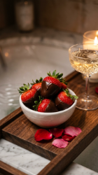 18 Romantic Bathtub Caddy Decor Ideas Rose Petal Candlelight 12 12. Place a Small Bowl of Fresh Strawberries Dipped in Chocolate on the Caddy