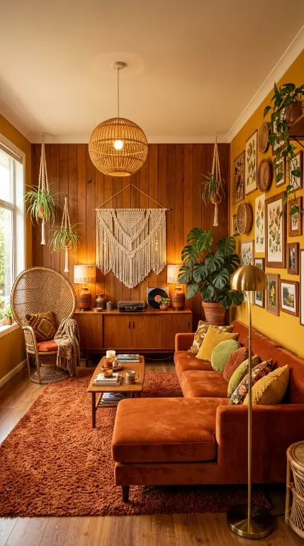 12 Vintage Home Decor Ideas 1970s Earthy Maximalist 12 12. The Complete 1970s Earthy Maximalist Living Room