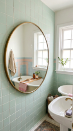 24 Small Bathroom Decor with Bathtub Caddies Vintage Pastel 12 12. The Small Bathroom Mirror Trick — Visual Space Expansion