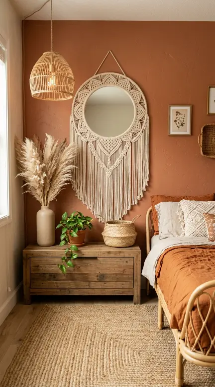 13 Decorated Mirror Boho Macrame DIY Bedroom Earthy Wall 13 13. The Complete Boho Macrame Mirror Bedroom