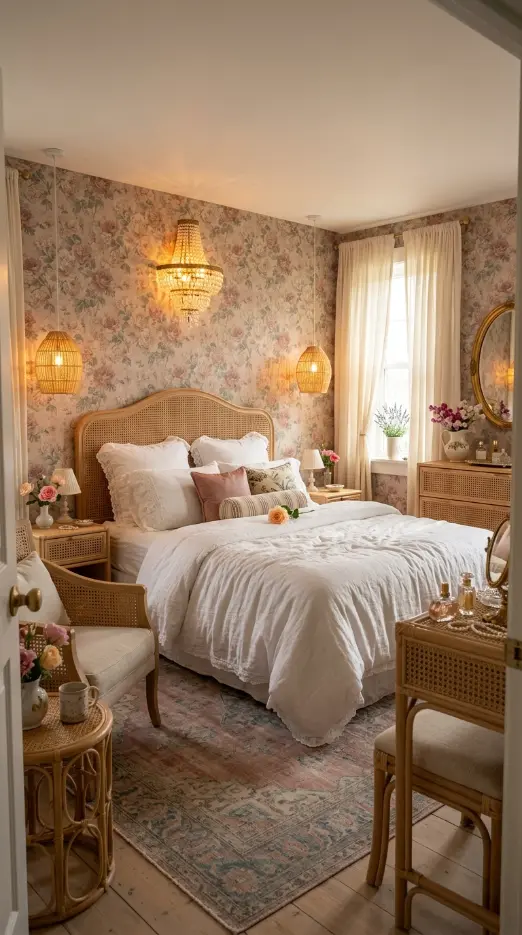 14 Vintage Bedroom Ideas Cane Rattan European Elegant 14 14. Build the Complete Vintage Cane Rattan European Elegant Bedroom