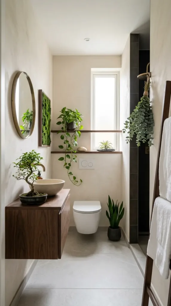 14 Minimal Bathroom Plants Decor Inspiration Small Space 14 14. The Complete Minimal Small Bathroom Plant Arrangement