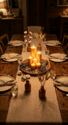 16 Table Candle Decor Earthy Pillar Cluster Clay Tray 15 15. Style the Earthy Candle Tray for a Dinner Party Table