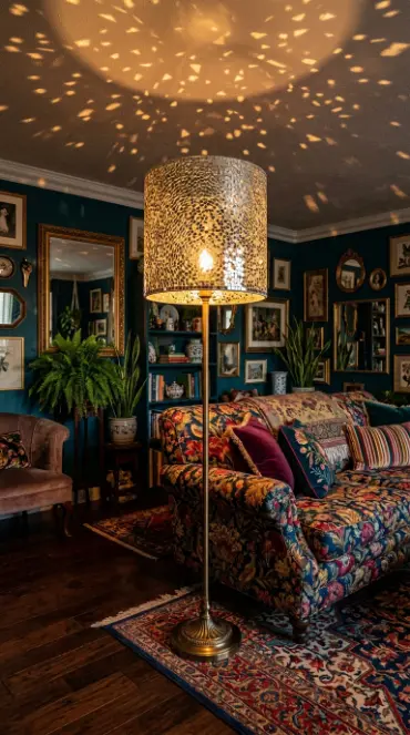 20 Bedazzled Mirror Disco Ball Living Room Maximalist Wall 16 16. Disco Ball Floor Lamp With Mirrored Mosaic Shade