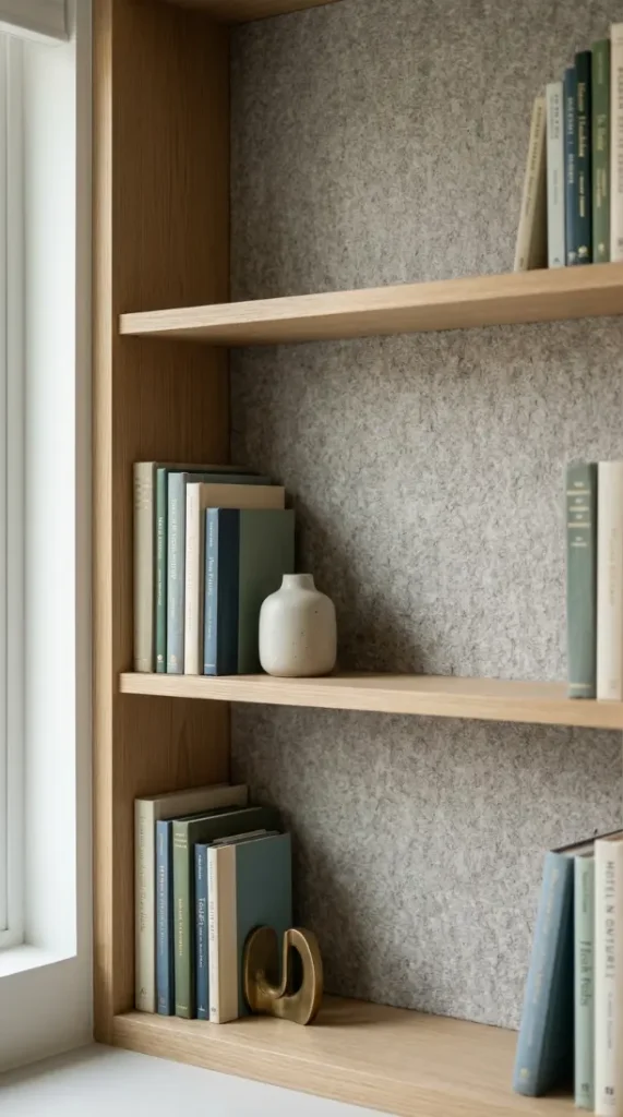 22 Home Office Inspiration Built-In Alcove Maximized 16 16. The Acoustic Felt Back Panel — Sound-Dampening Material Integration