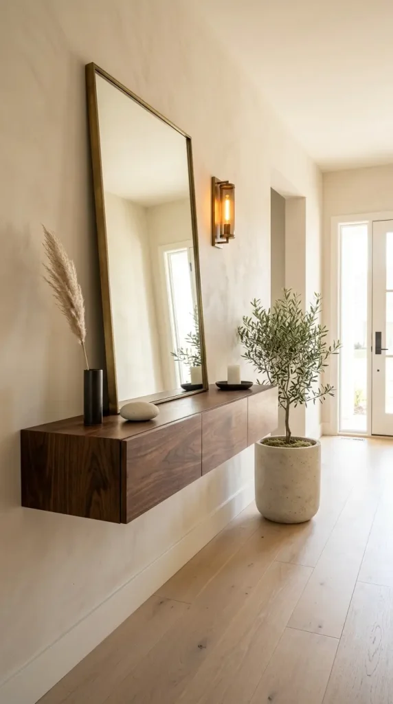 31 Entryway Console Table Ideas Modern Minimal Floating 16 16. The Complete Modern Minimal Floating Console Entryway