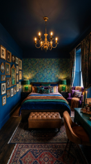 18 Bedroom Aesthetic Dark Moody Maximalist Jewel Tones 17 17. Style the Complete Dark Moody Maximalist Jewel Tone Bedroom
