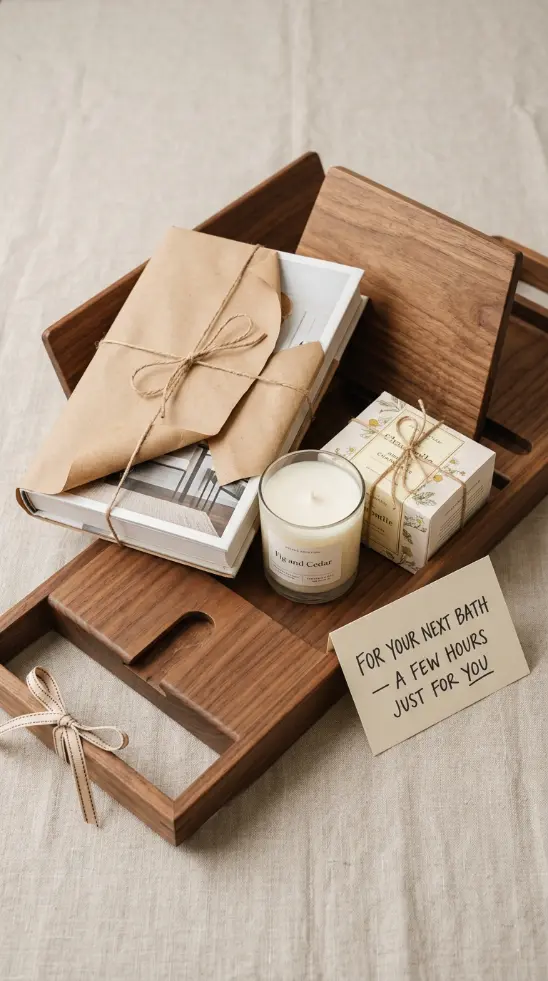 25 Bathtub Tray Ideas Reading Book Lover Cozy Style 17 17. The Bath Tray Gift Set — Curated New Reader Bath Kit