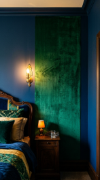 18 Bedroom Aesthetic Dark Moody Maximalist Jewel Tones 18 18. Add Dark Velvet Wallpaper or Textured Wall Panels for Ultimate Depth