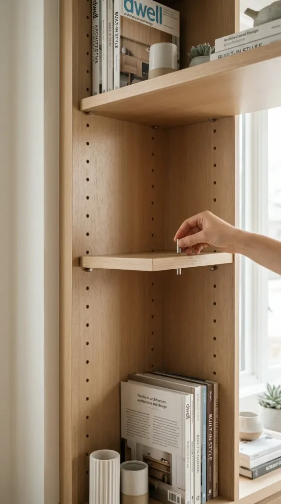 22 Home Office Inspiration Built-In Alcove Maximized 18 18. The Adjustable Shelf Pin System — Future-Flexible Storage Configuration