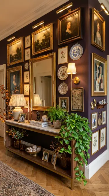18 Console Table Decor Maximalist Gallery Wall Picture Lights 18 18. The Complete Maximalist Console and Gallery Wall — Everything Together