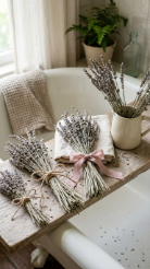 24 Romantic Bathtub Caddy Decor Ideas Garden Cottage Floral 2 2. Dried Lavender Bundles — The Quiet Cottage Garden Fragrance