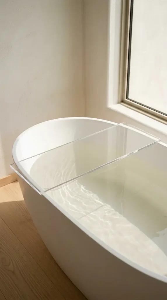 20 Bathtub Tray Clear Acrylic Modern Minimal Floating Look 20 20. The Completely Empty Clear Acrylic Tray — Architecture as Object