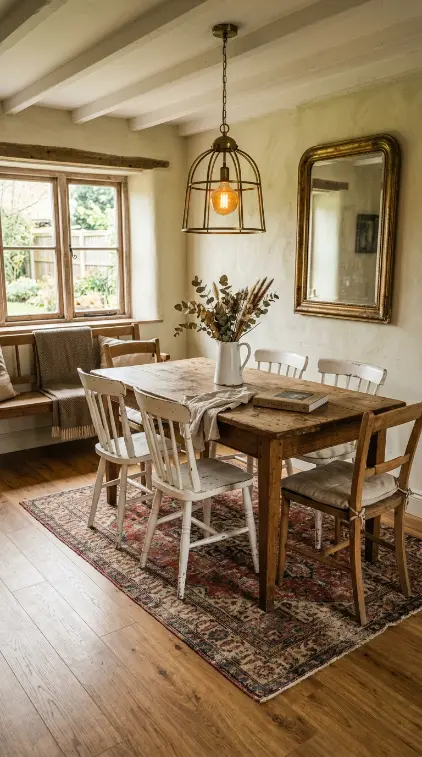 25 Affordable Farmhouse Flooring Ideas Budget Laminate Wood 24 24. Laminate Farmhouse Floor With Vintage and Antique Finds