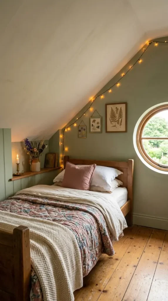 32 Cute Room Ideas for a Dreamy Cottagecore Bedroom 25 25. Cottagecore Bedroom Nook Under the Eaves