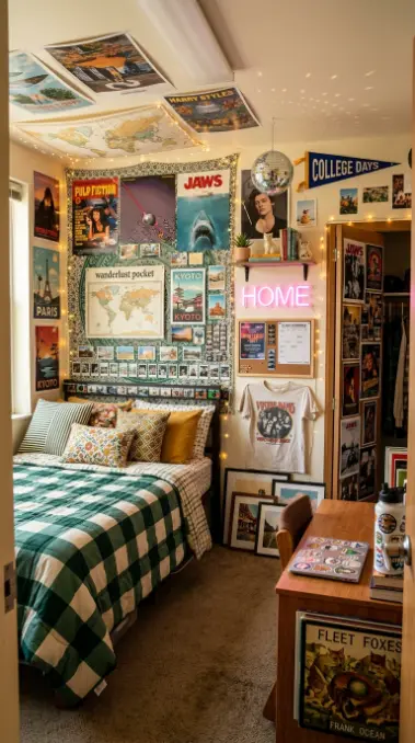 26 Dorm Bed Inspo Maximalist Gallery Wall Twin XL Style 26 26. The Complete Maximalist Twin XL Dorm Room Reveal — Every Element Together
