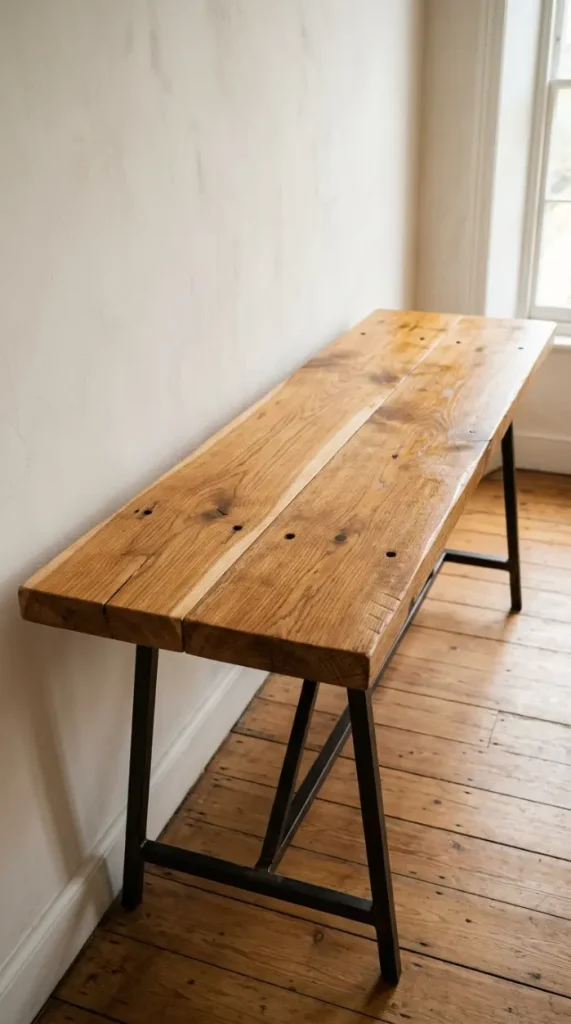 26 Console Table Styling Reclaimed Wood Rustic Farmhouse 26 26. The New Reclaimed Wood Console — Before the House Styles It