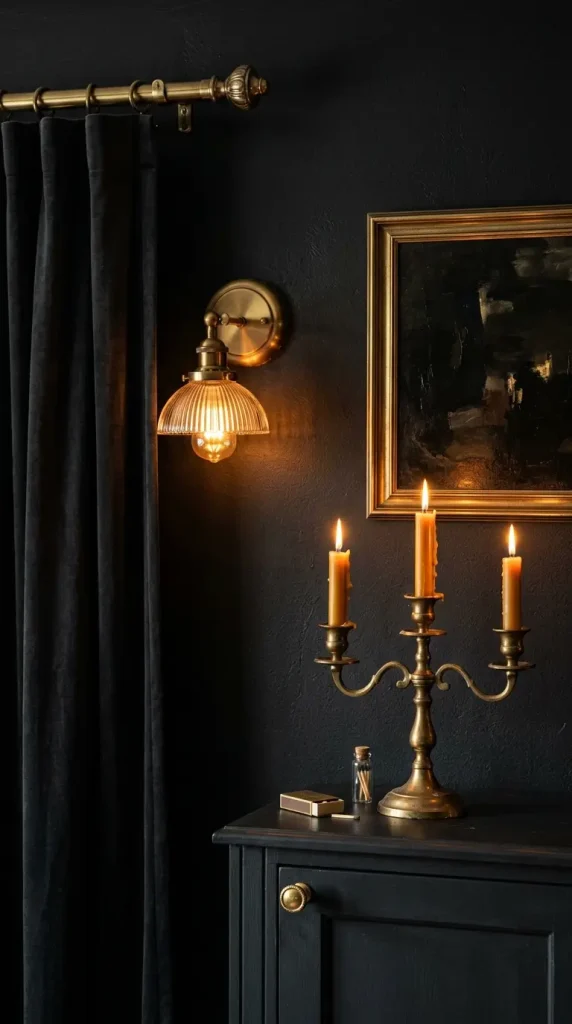 20 Vintage Home Aesthetic Glamouratti Moody Apartment 3 3. Brass and Antique Gold Hardware on Every Surface