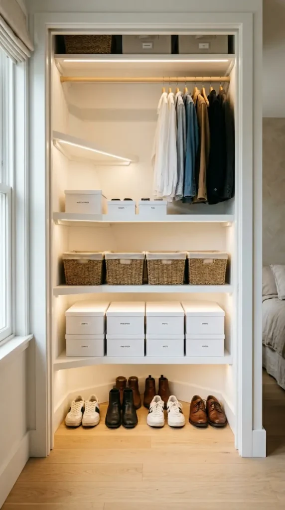 26 Smart Storage Closet Ideas Corner Diagonal Closet 3 3. Rotating Carousel Corner Unit — Using the Dead Zones