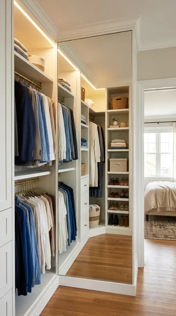 26 Smart Storage Closet Ideas Corner Diagonal Closet 4 4. Custom Angled Shelving — Built to Mirror the Diagonal