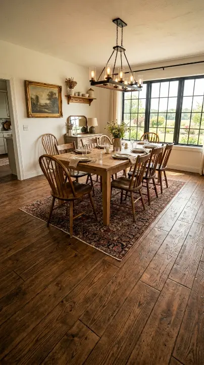 9 Affordable Farmhouse Flooring Ideas Stained Concrete 4 4. Stamp a Wood Plank Pattern Into the Concrete for an Even More Farmhouse Result