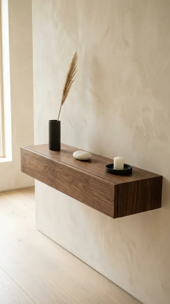 31 Entryway Console Table Ideas Modern Minimal Floating 5 5. Minimal Console Styling — Three Objects Maximum