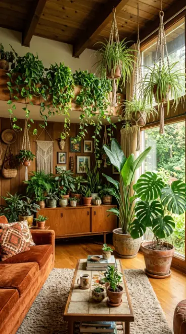 12 Vintage Home Decor Ideas 1970s Earthy Maximalist 6 6. An Abundance of Houseplants — The 70s Indoor Garden