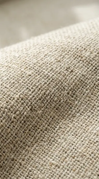 13 Chaise Lounge Reading Nook Cream Linen Window Quiet Luxury 6 6. Linen Upholstery Close — The Weave in Natural Light