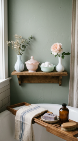 24 Small Bathroom Decor with Bathtub Caddies Vintage Pastel 6 6. The Vintage Milk Glass Collection — Opaque Pastel Ceramic Beauty