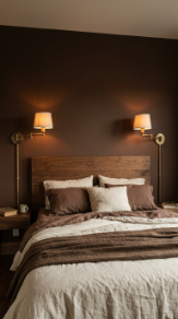 15 Bedroom Aesthetic Earthy Cocooning Cocoa Brown Warm 7 7. Add a Large Woven Wool Rug in Deep Terracotta and Caramel