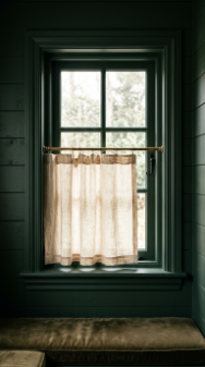 13 DIY Breakfast Nook Dark Green Shiplap Moody Corner 8 8. Install a Small Window in the Shiplap Wall and Paint the Frame the Same Green
