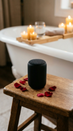 18 Romantic Bathtub Caddy Decor Ideas Rose Petal Candlelight 9 9. Position a Small Bluetooth Speaker Discreetly Near the Caddy for Soft Music