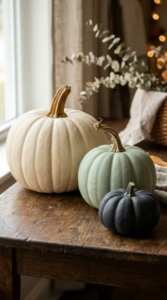 12 DIY Fall Home Decor Projects: Painted Pumpkin Collection 1 1. The Chalk Paint Matte Solid