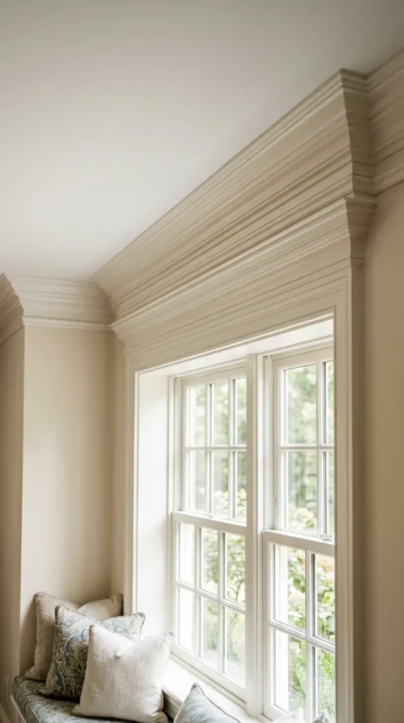 17 Cozy Reading Corners Built-In Window Seat Timeless 10 10. Crown Molding Framing the Window Head