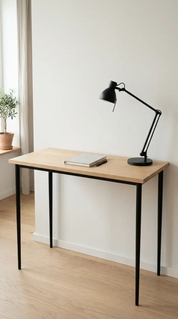 13 Boys Room Decor Modern Minimalist Neutral Calm 11 11. Minimalist Wood Desk