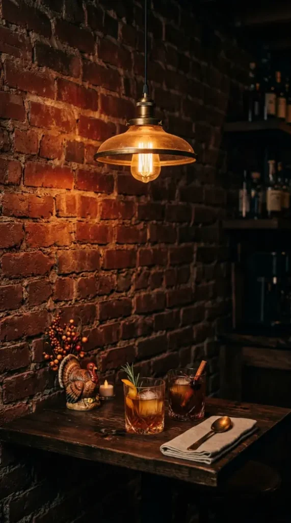 13 Romantic Thanksgiving Table for Two Date Night Idea 12 12. Speakeasy Style Basement Bar Table