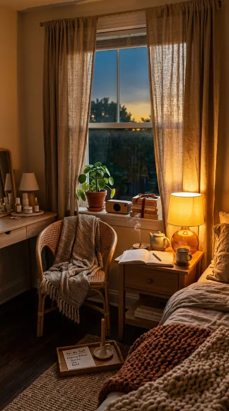 13 Golden Hour Bedroom Aesthetic Evening Ritual Corner Ideas 13 13. The Complete Golden Hour Bedroom Aesthetic Evening Ritual Corner