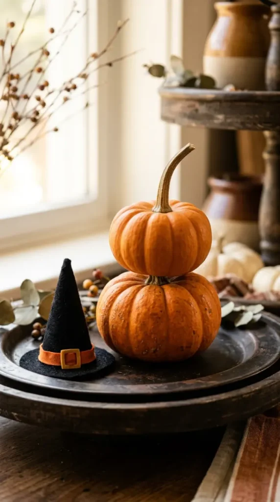 16 Cute Halloween Tiered Tray Black and Orange Classic Style 13 13. The Pumpkin Stack Riser