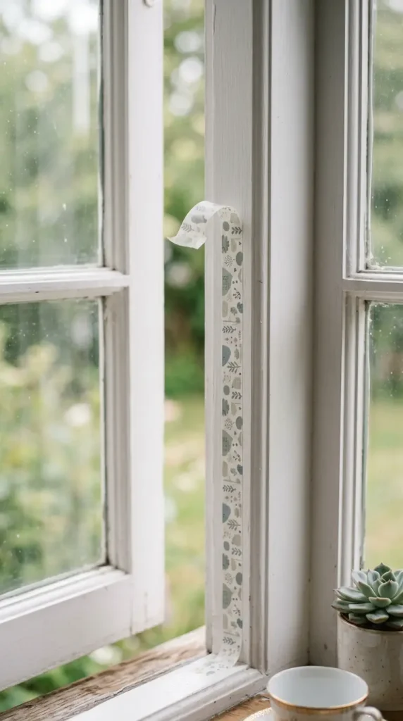 15 Small Apartment Window Reading Nook Renter Friendly Ideas 13 13. Washi Tape Border Framing the Window