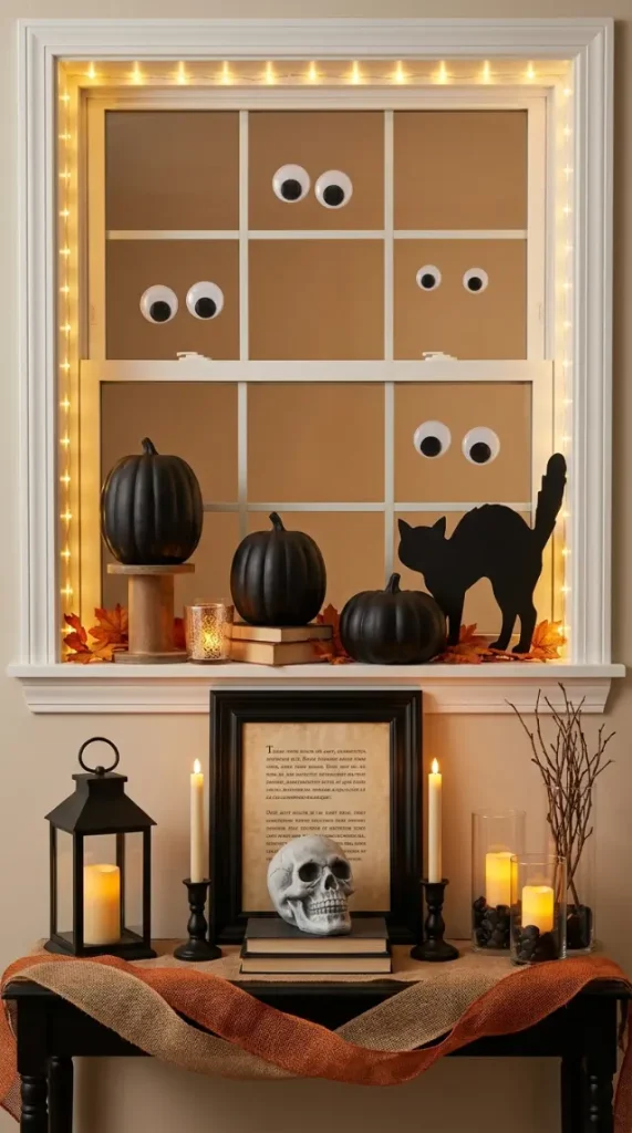 15 Dollar Tree Halloween Decor Window and Table Vignette Style 15 15. The Complete Dollar Tree Halloween Window and Table Master Vignette