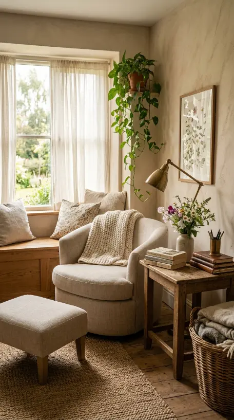 15 Light Linen Swivel Reading Chair Bedroom Nook Ideas 15 15. The Complete Light Linen Swivel Reading Chair Bedroom Nook