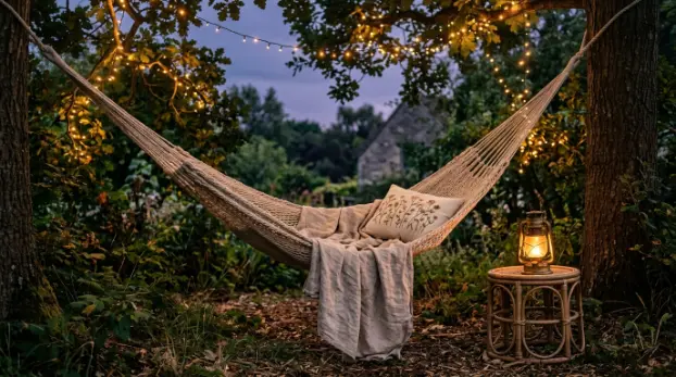17 Summer Cottagecore Hammock Sitting Area Dusk Glow 17 17. The Complete Summer Cottagecore Hammock Sitting Area Dusk Glow