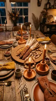 17 Boho Eclectic Centerpiece for Thanksgiving 17 17. The Complete Boho Eclectic Thanksgiving Centerpiece