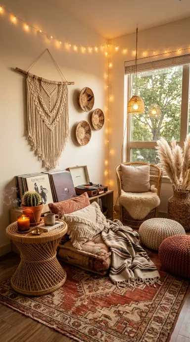 17 Golden Hour Bedroom Aesthetic Boho Floor Cushion Nook Ideas 17 17. The Complete Golden Hour Bedroom Aesthetic Boho Floor Cushion Nook
