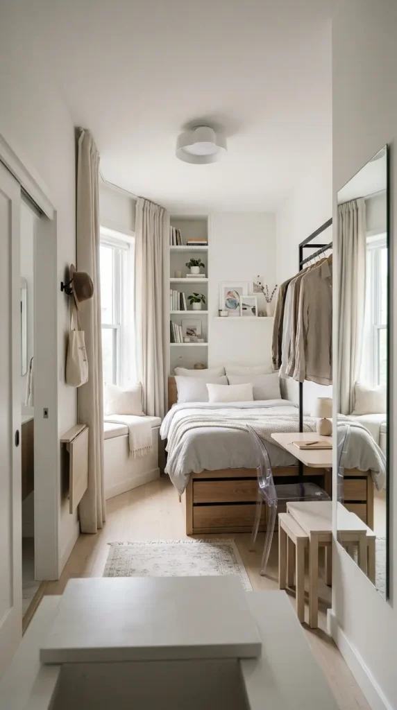 17 Small Bedroom Declutter Ideas for a Spacious Feel 17 17. The Complete Small Bedroom Declutter Idea for a Spacious Feel