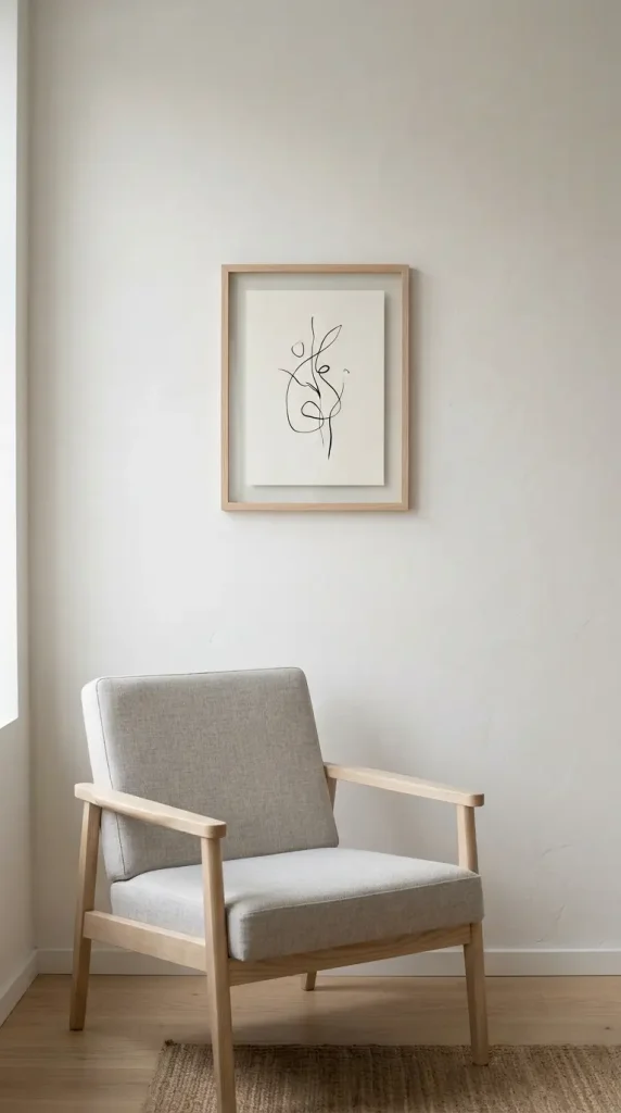 18 Small Reading Nook Cozy Corner Nordic Airy Minimal 5 5. Minimalist Black Line Drawing Art