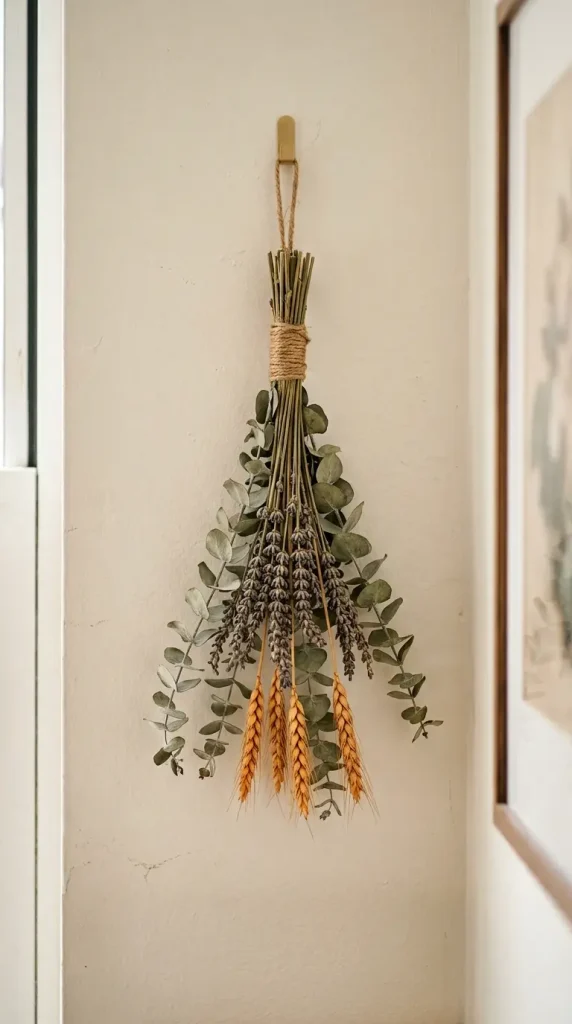 14 Small Space Fall Decorating Ideas for a Studio Apartment 6 6. The Dried Botanical Wall Hanging